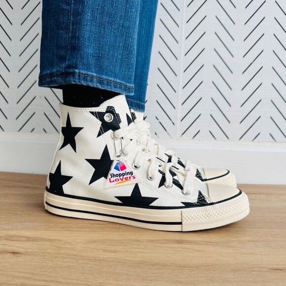 ⭐Converse Chuck Taylor All Star Hi Large Stars Sz 8.5 Women Retro Shoes A09898F⭐ - Picture 3 of 12